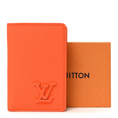 Louis Vuitton Grained Calfskin Aerogram Pocket Organizer Orange 7 of 7