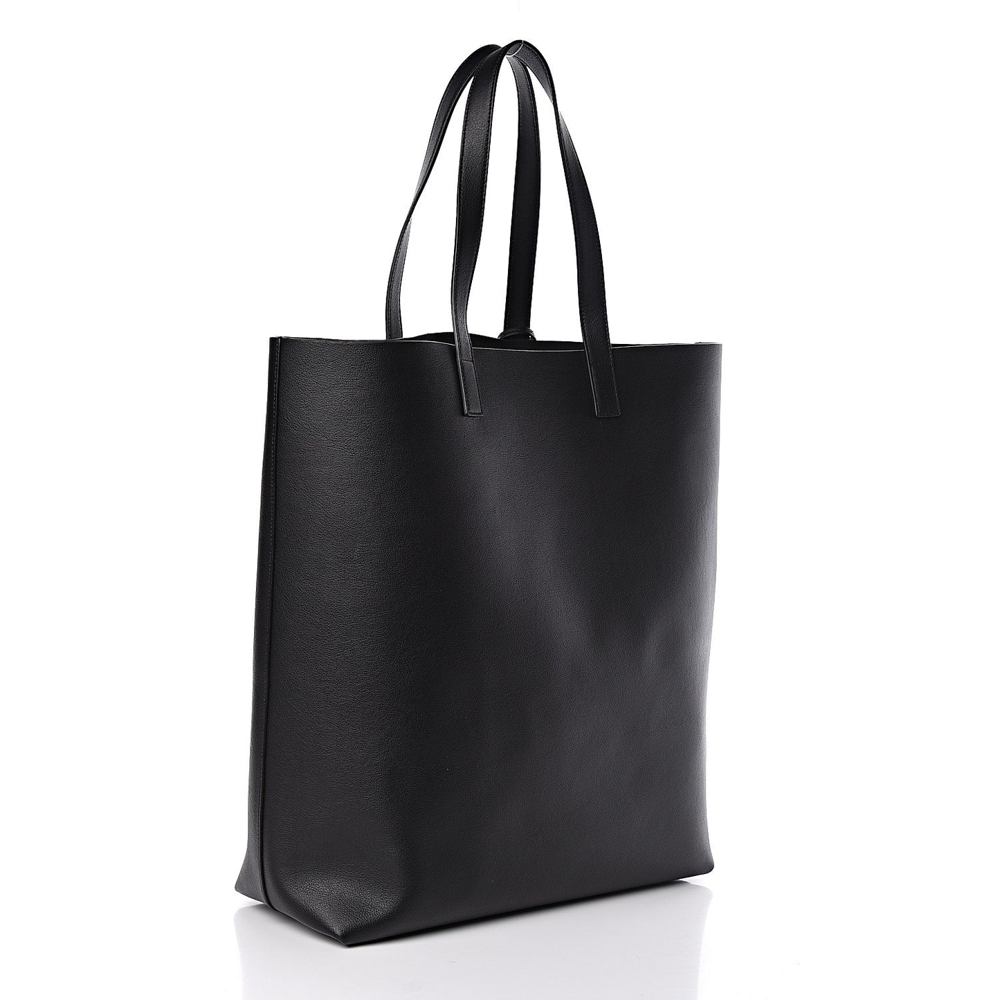 Calfskin Bold Shopping Tote Black