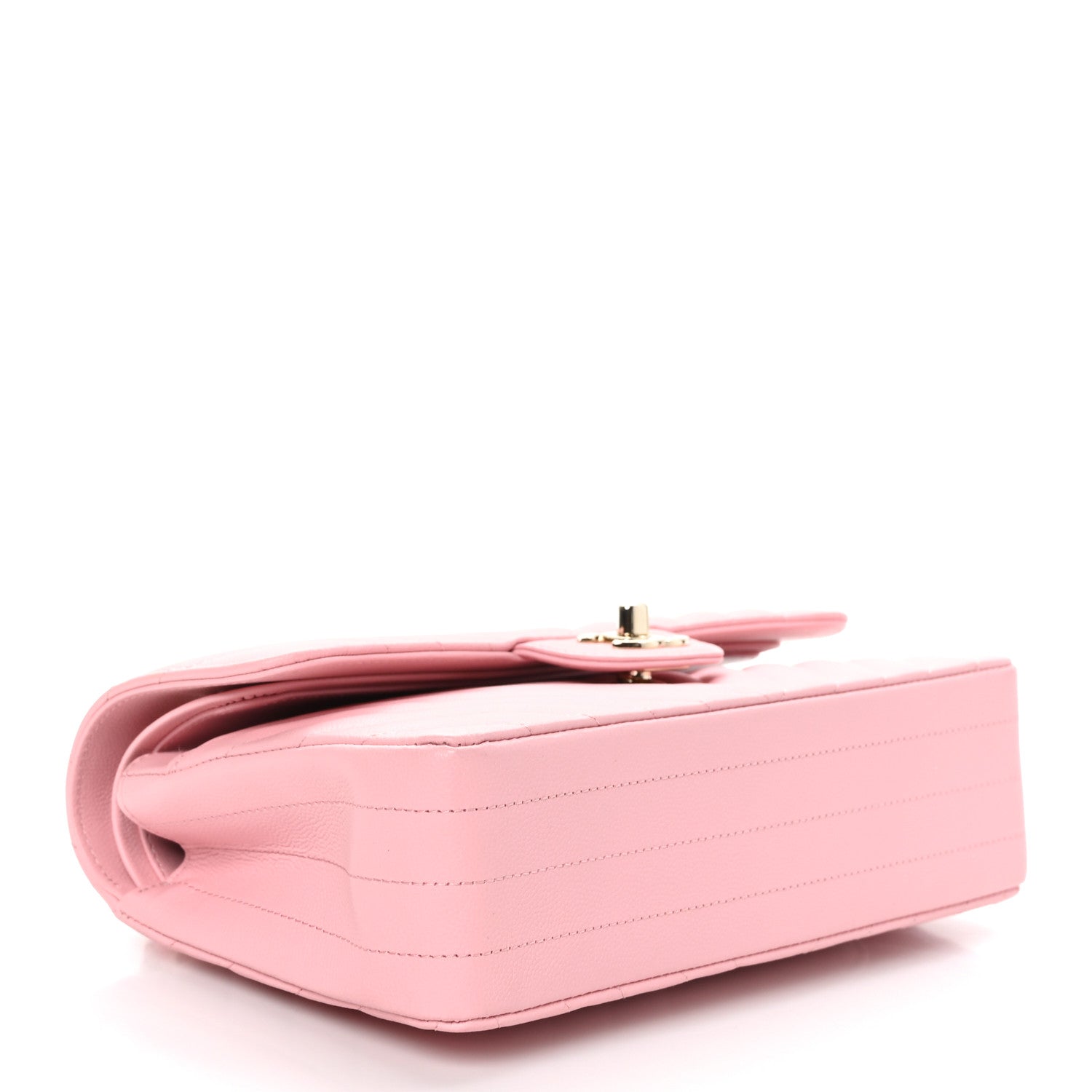 Chanel Caviar Chevron Quilted Small Double Flap Pink 4 of 11