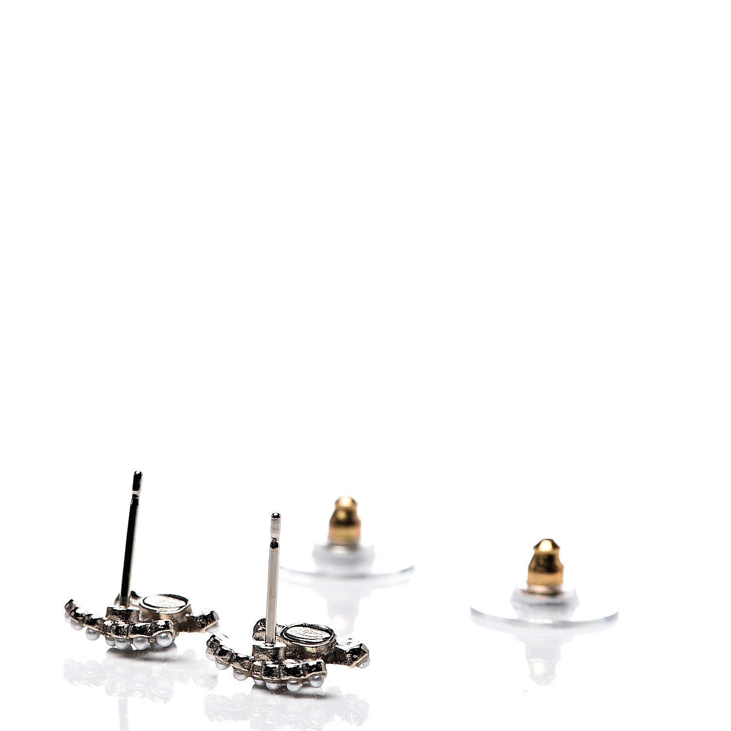 Chanel Pearl CC Earrings Gold 3 of 5