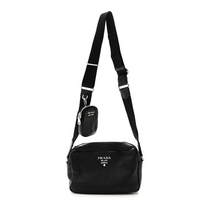 Prada Vitello Daino Soft Crossbody Black 1 of 9