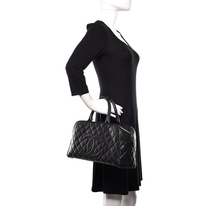 Chanel Caviar Quilted Large Bowler Black 2 of 14