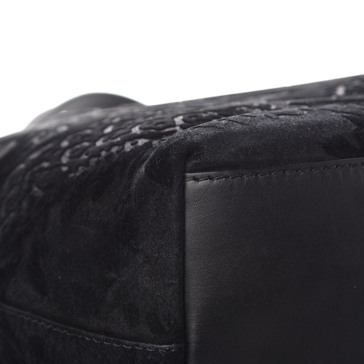 Gucci Nubuck Brocade Medium Soft Stirrup Tote Black 11 of 12