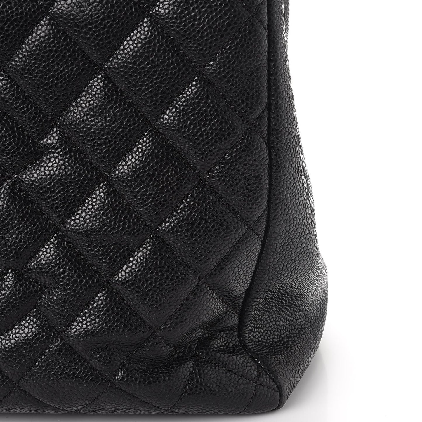 Caviar Quilted Grand Shopping Tote GST Black