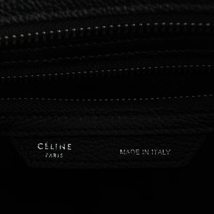 Celine Drummed Calfskin Micro Luggage Black 6 of 7