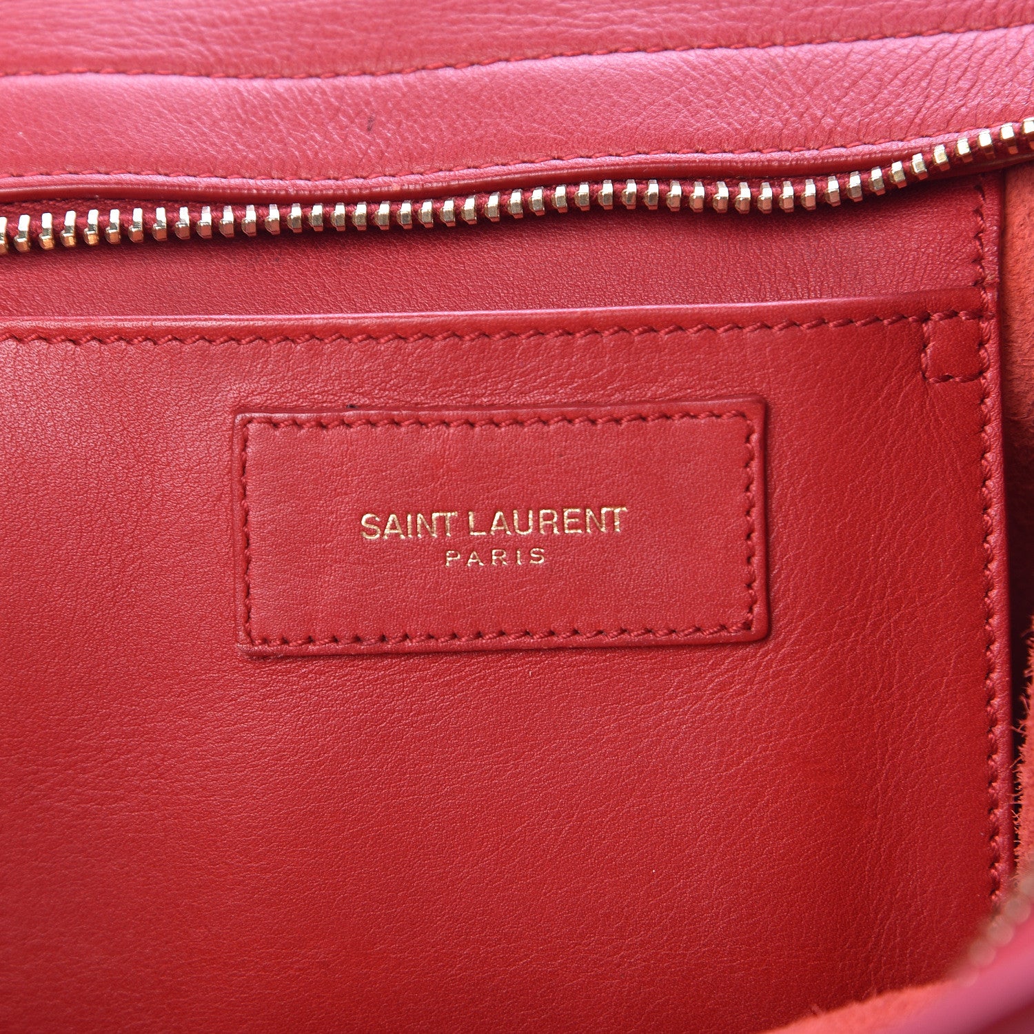 Saint Laurent Calfskin Small Classic Y Cabas Rouge Orient 7 of 13