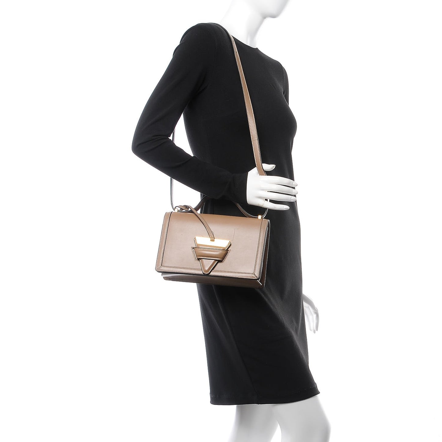 Calfskin Medium Barcelona Shoulder Bag Mink