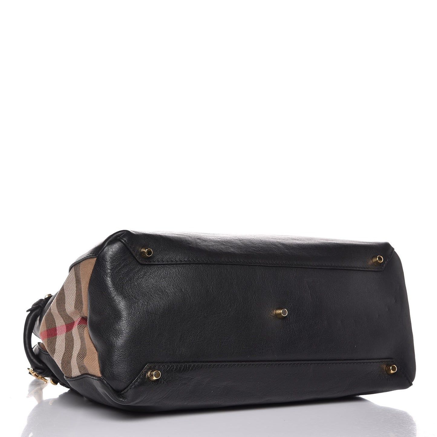 Smooth Calfskin Medium Banner Tote Black