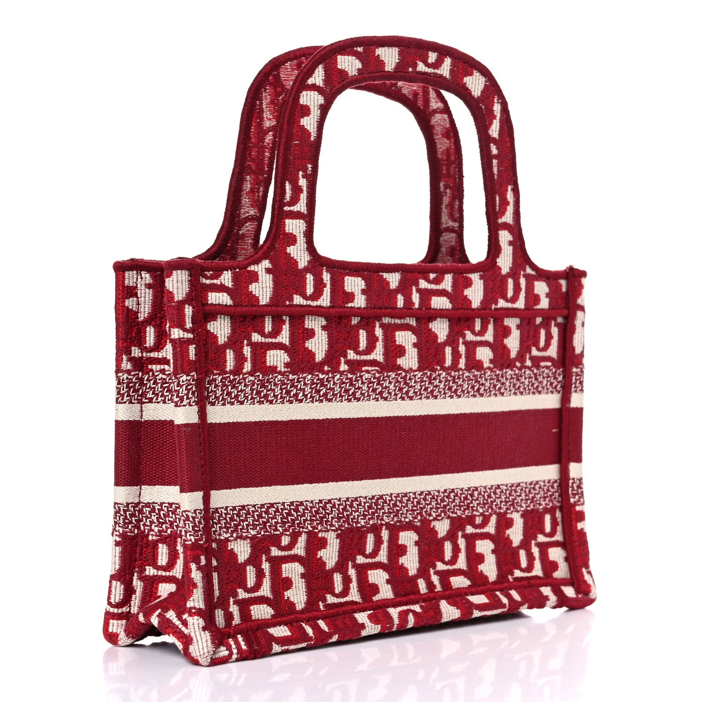 Oblique Mini Book Tote Red Multicolor