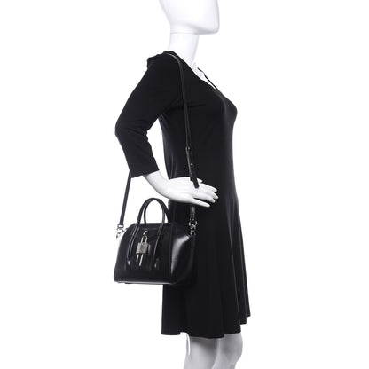 Givenchy Box Calfskin Mini Lock Antigona Shoulder Bag Black 3 of 9