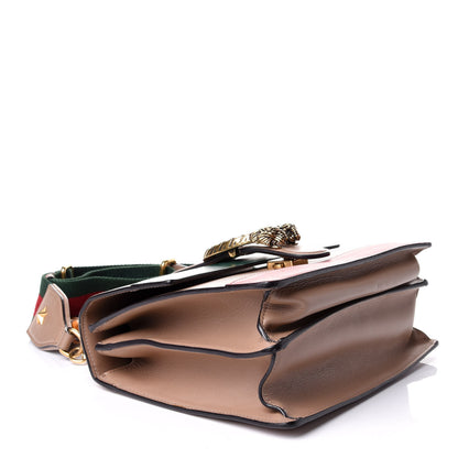 Gucci Calfskin Bamboo Web Medium Dionysus Top Handle Bag Camelia Bright Evergreen Hibiscus Red 5 of 12
