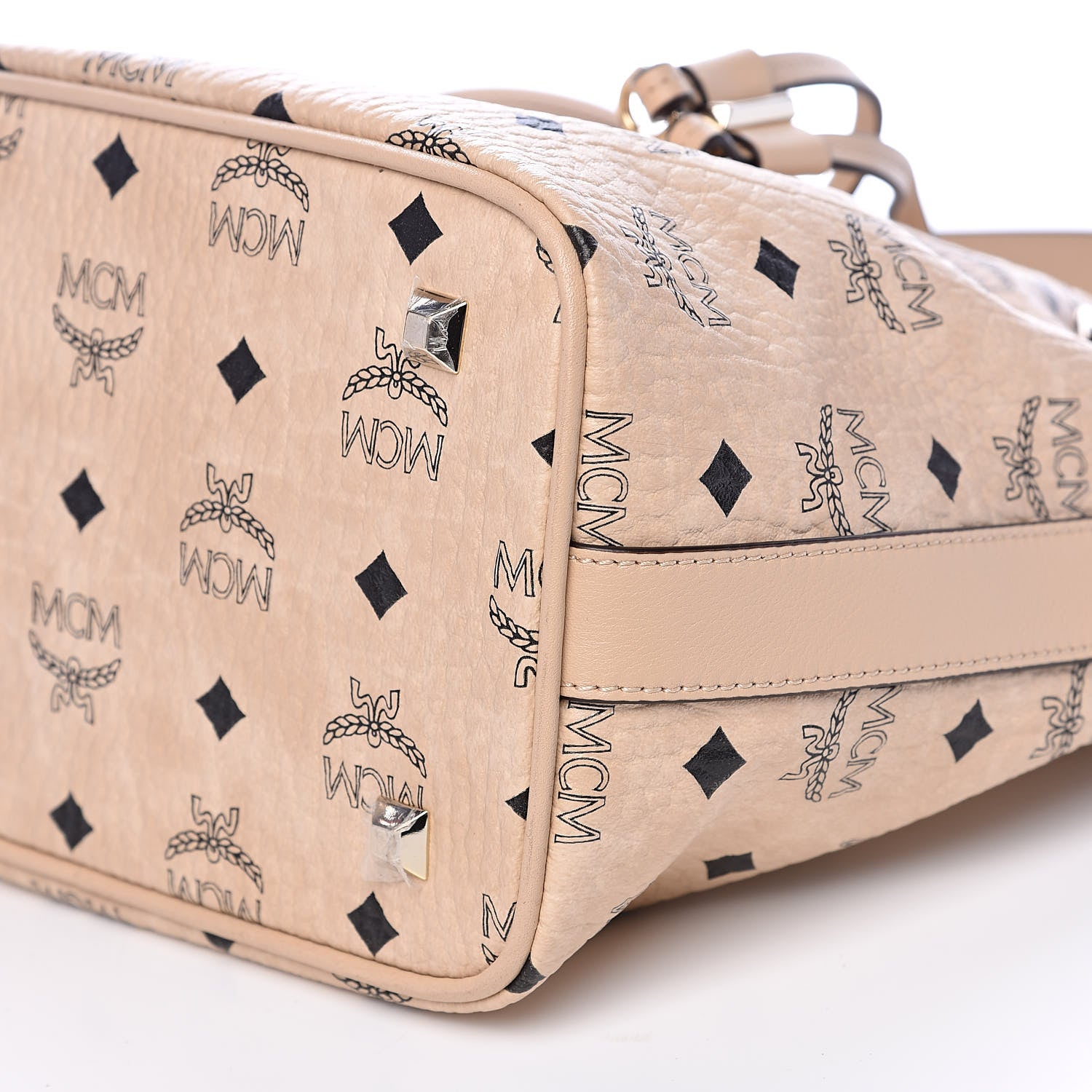 MCM Visetos Essential Drawstring Bag Beige 8 of 8