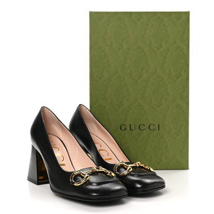 Gucci Malaga Kid Horsebit 75mm Pumps 37 Black 9 of 9