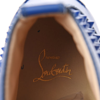 Christian Louboutin Calfskin Mens Louis Spikes Flat Sneakers 43 Neptune 9 of 14