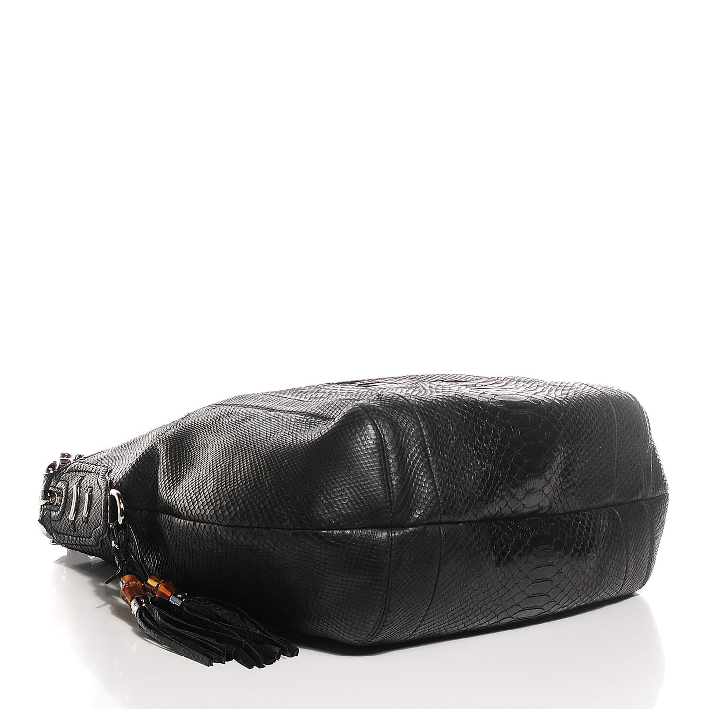 Python Techno Horsebit Large Hobo Black