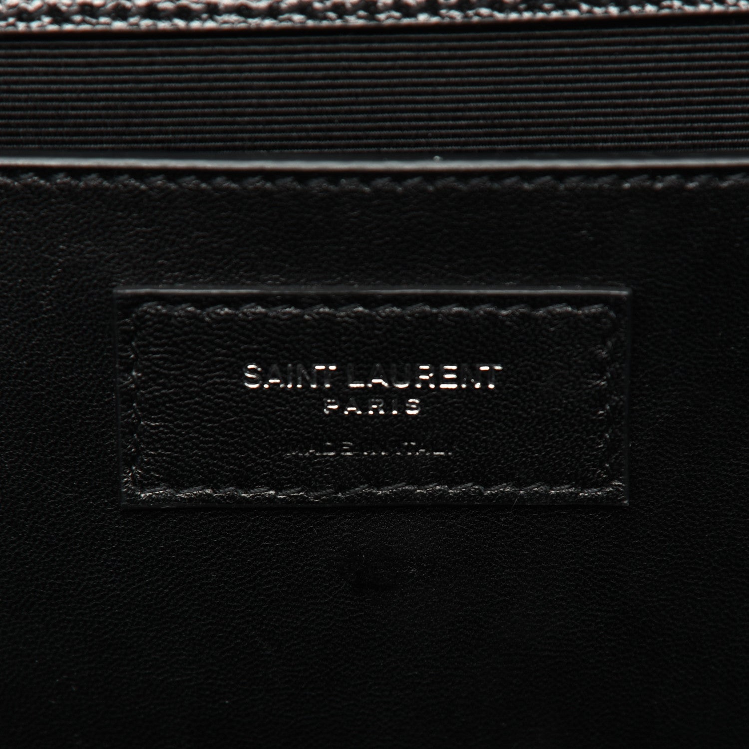 Saint Laurent Grain De Poudre Large Classic Monogram Kate Satchel Black 9 of 15