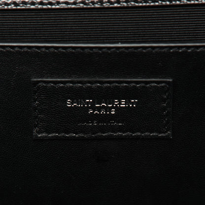 Saint Laurent Grain De Poudre Large Classic Monogram Kate Satchel Black 9 of 15