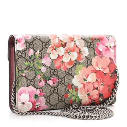 Gucci GG Supreme Monogram Blooms Mini Dionysus Chain Wallet Beige Multicolor Dry Rose 3 of 9