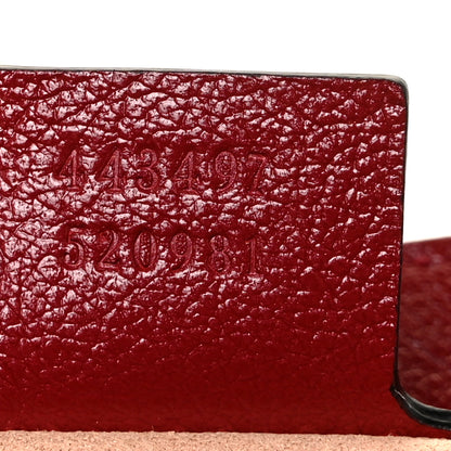 Gucci Vintage Effect Calfskin Matelasse Diagonal Small Torchon GG Marmont Shoulder Bag Black Romantic Cherry 7 of 9