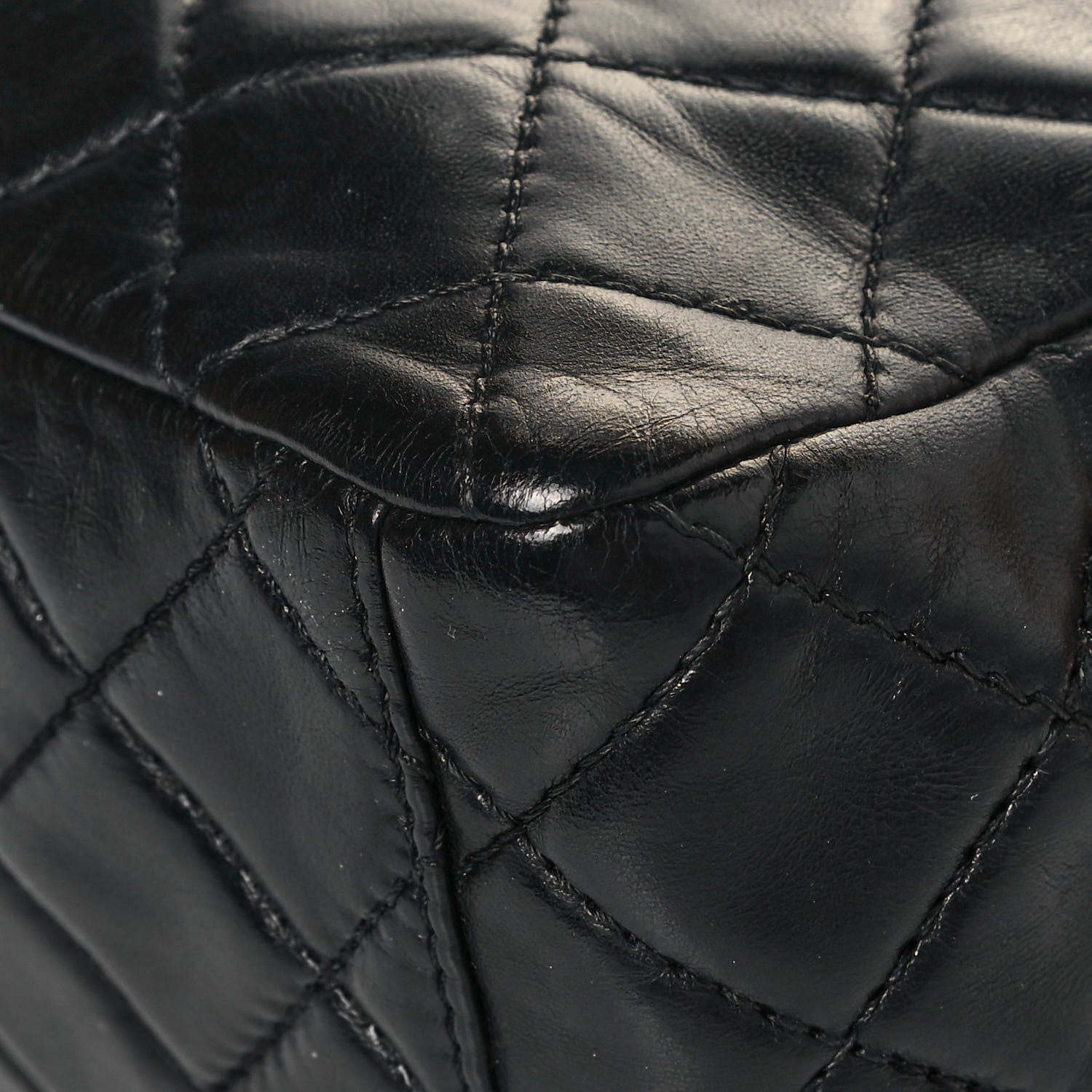 Chanel Washed Lambskin Quilted Maxi Single Flap Black 9 of 15