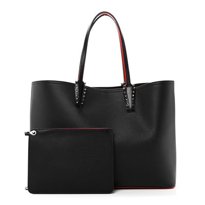 Christian Louboutin Calfskin Empire Spikes East West Cabata Tote Black 3 of 11