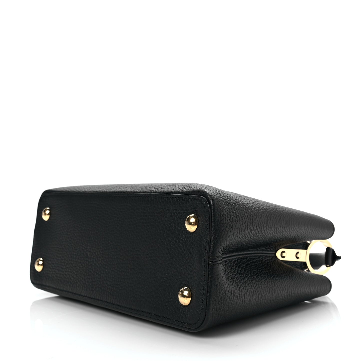 Taurillon Studded Sol Capucines PM Black