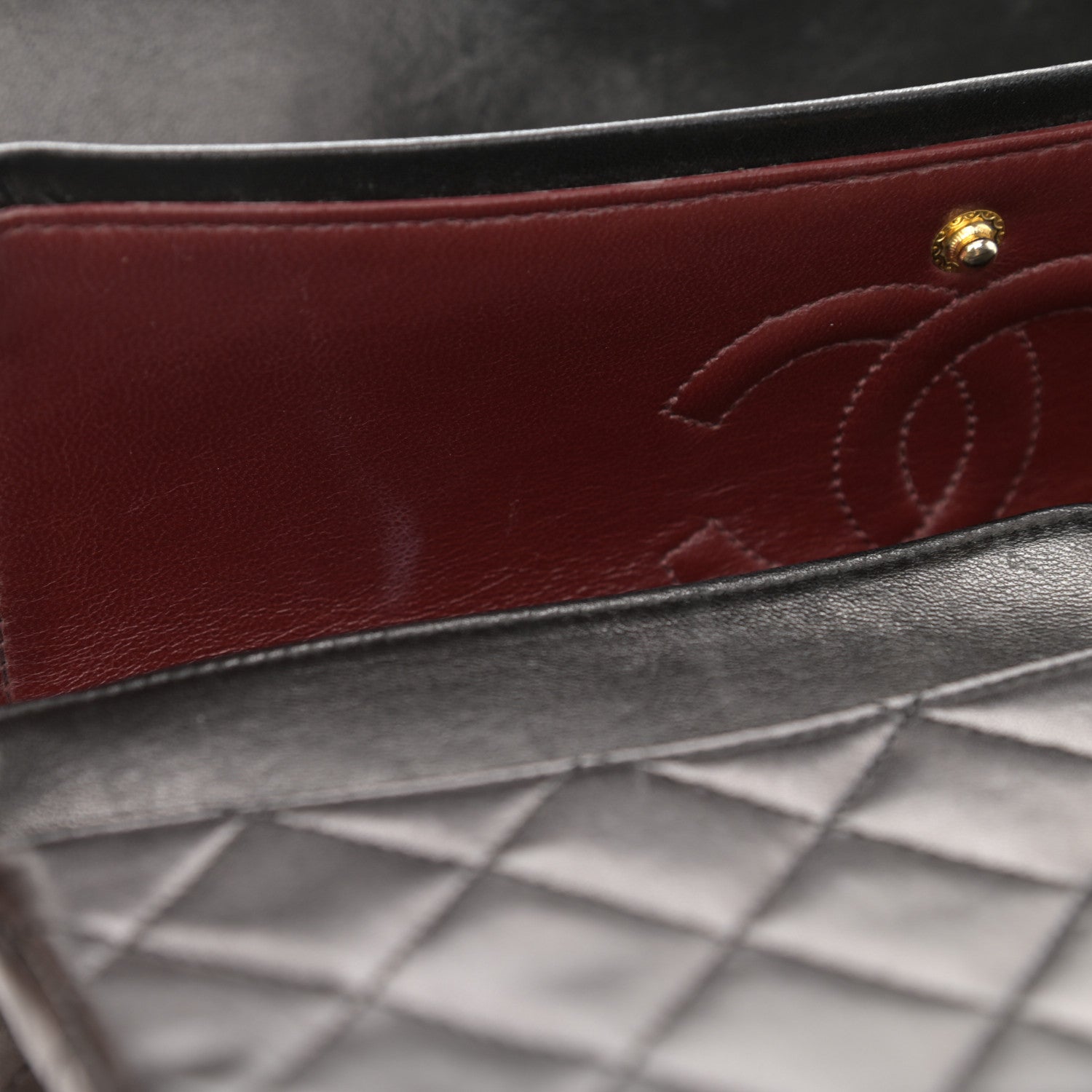 Chanel Lambskin Quilted Medium Double Flap Black 12 of 12