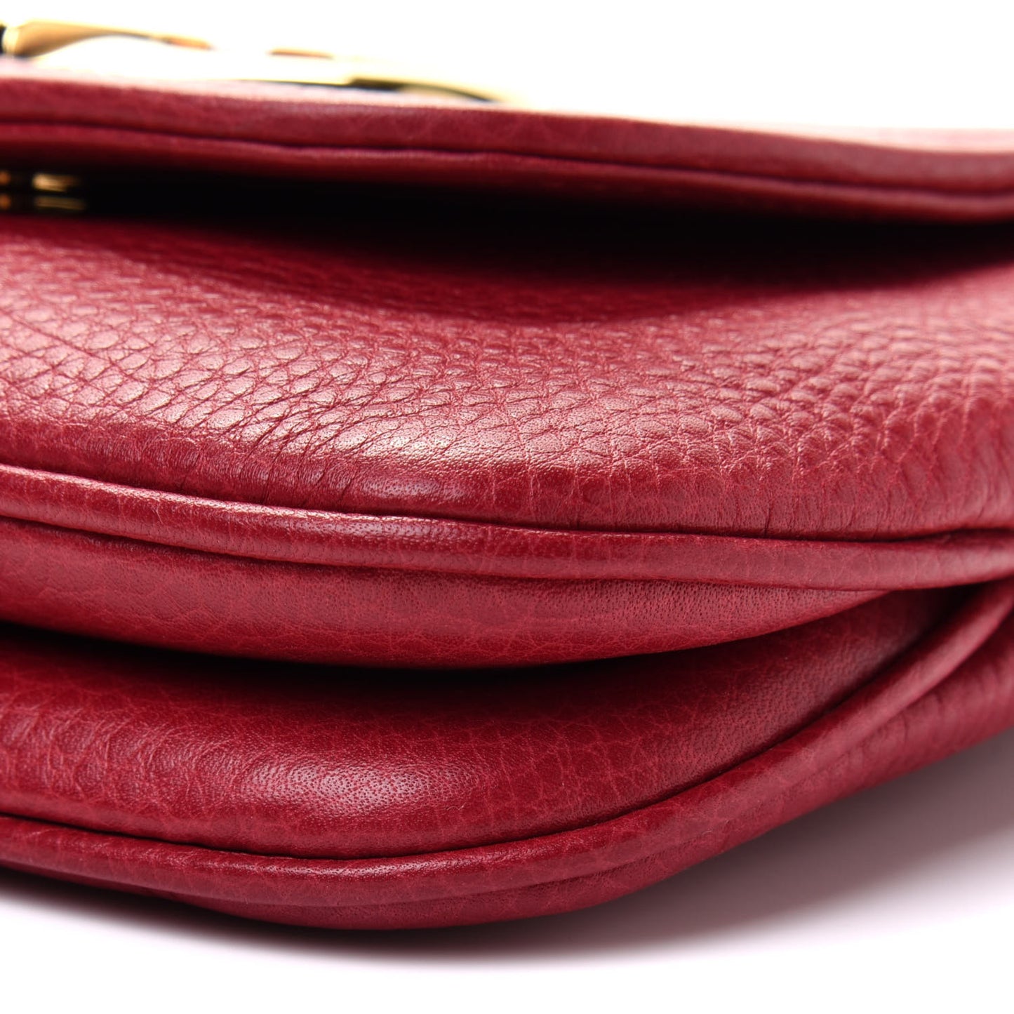 Pebbled Calfskin Small 1973 Chain Shoulder Bag Red