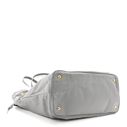 Prada Tessuto Nylon Saffiano Tote Acciaio 3 of 8