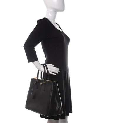 Prada Saffiano Large Galleria Double Zip Tote Black 2 of 12