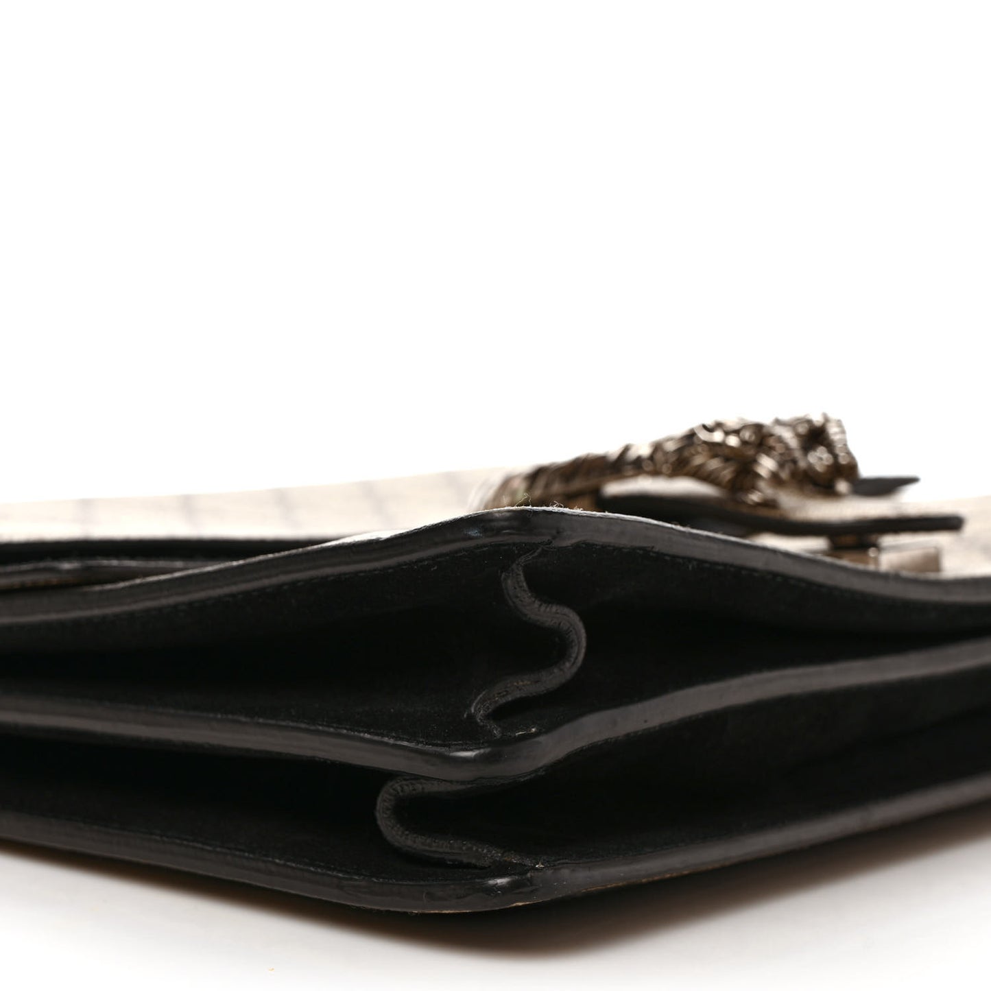 GG Supreme Monogram Medium Dionysus Shoulder Bag Black