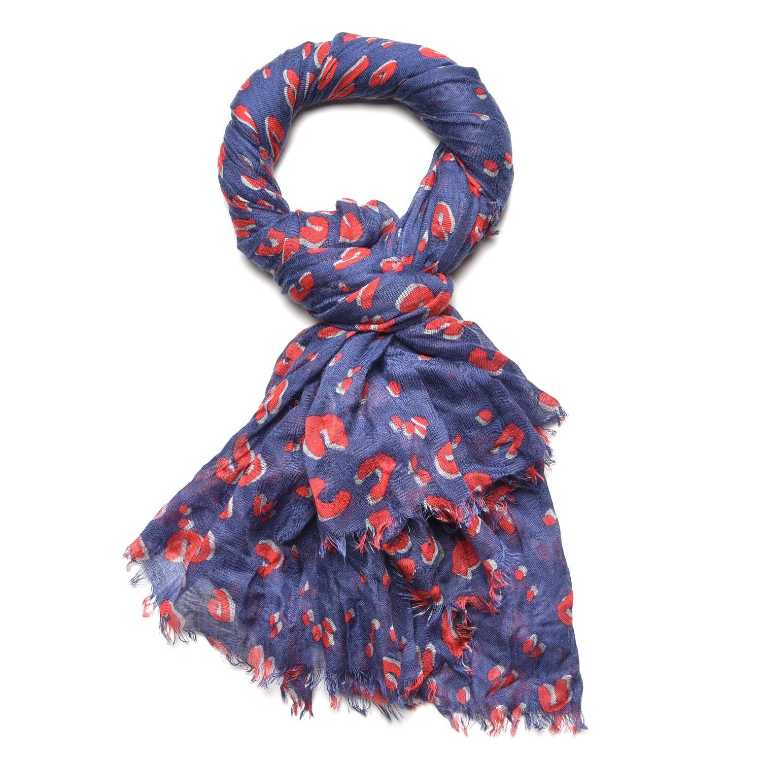 Louis Vuitton Cashmere Silk Sprouse Leopard Confetti Stole Denim 1 of 5