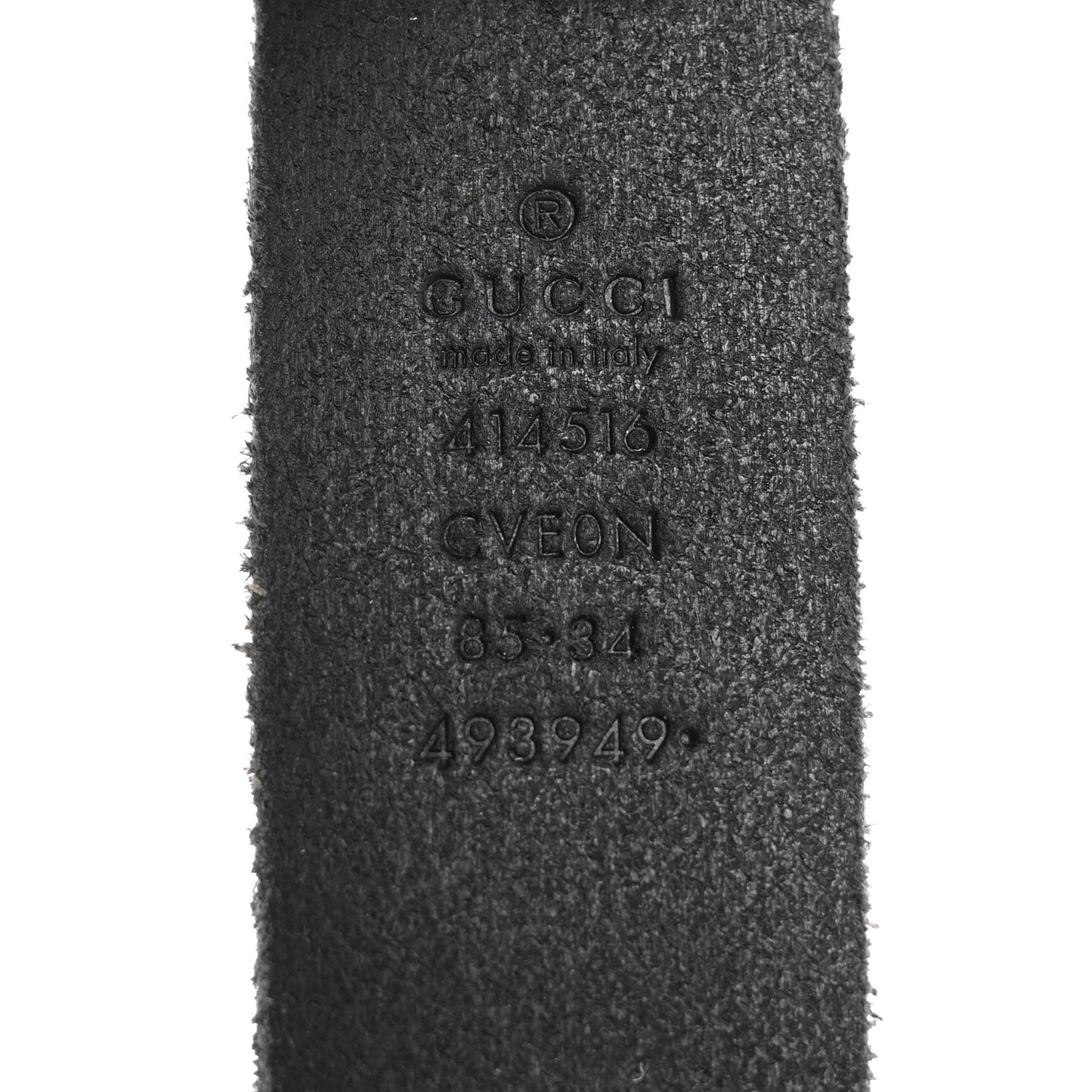 Faded Calfskin Double G 30mm Belt 85 34 Black