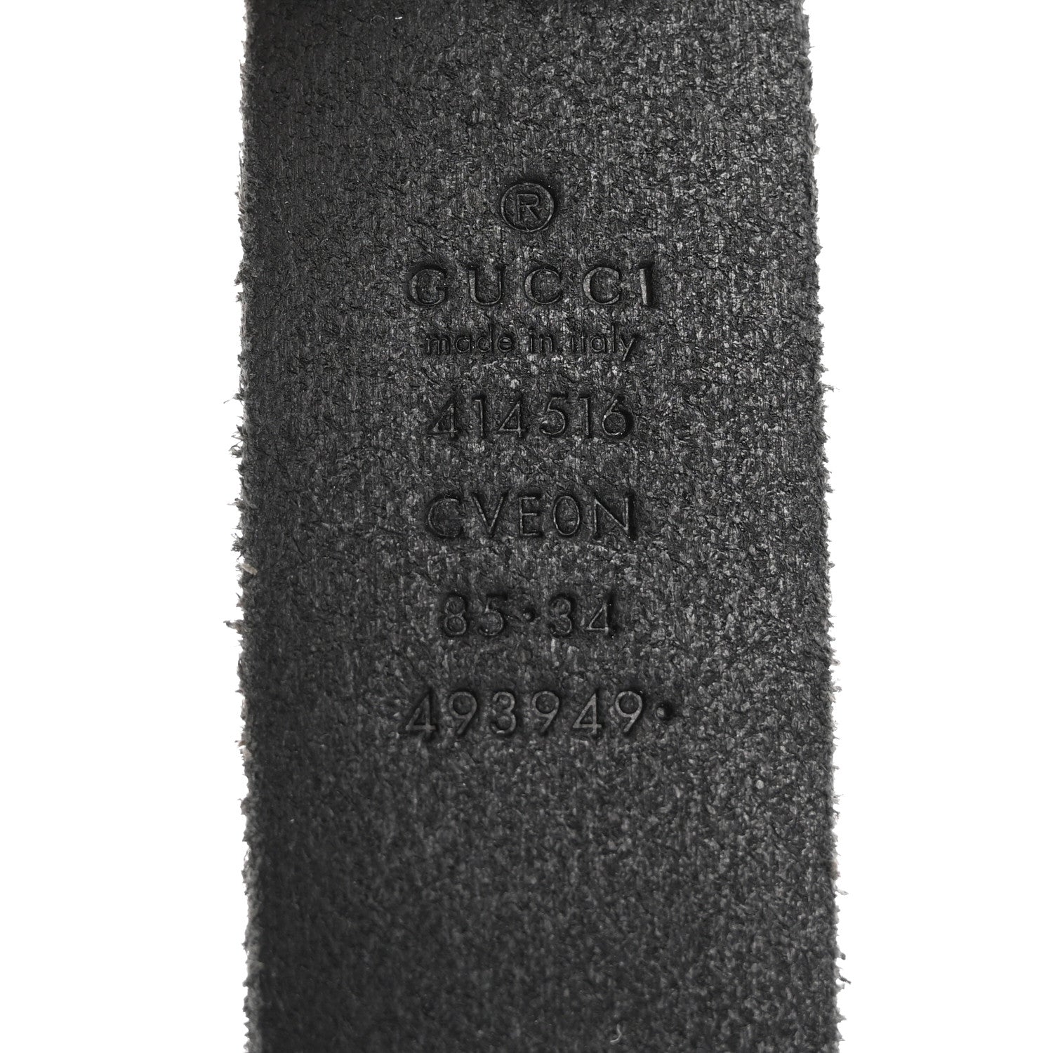 Gucci Faded Calfskin Double G 30mm Belt 85 34 Black 5 of 5