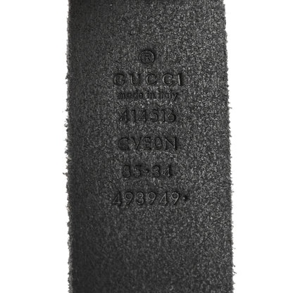 Gucci Faded Calfskin Double G 30mm Belt 85 34 Black 5 of 5