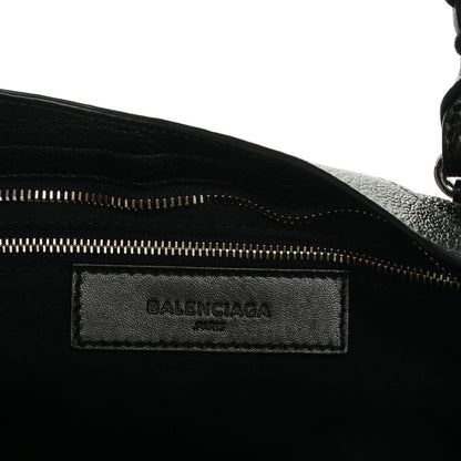 Balenciaga Chevre Silver Metallic Edge City Black 6 of 7