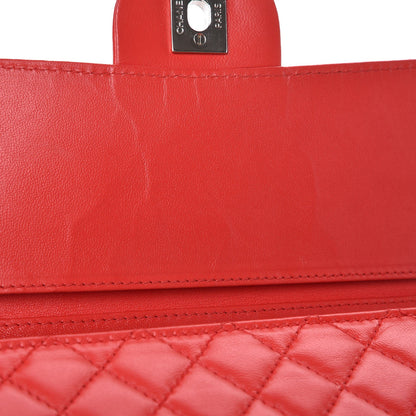 Chanel Lambskin Quilted Chain Clutch Flap Red 8 of 9