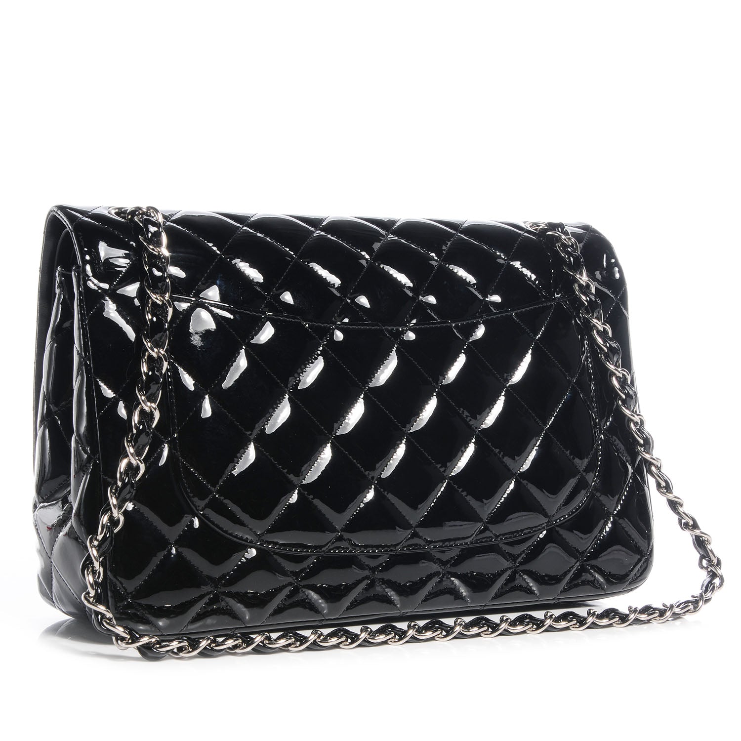 Chanel Patent Jumbo Double Flap Black 3 of 10