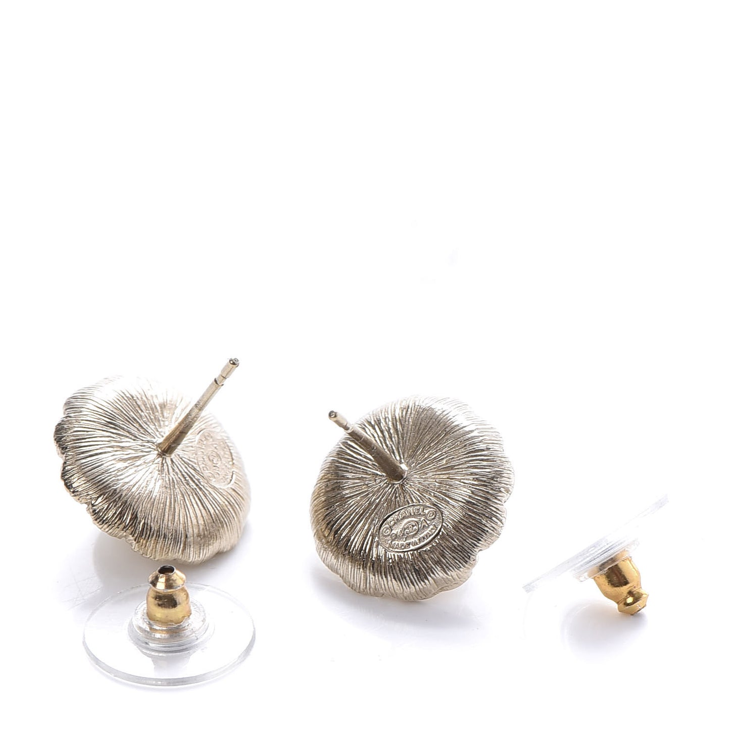 Pearl CC Camellia Earrings Gold