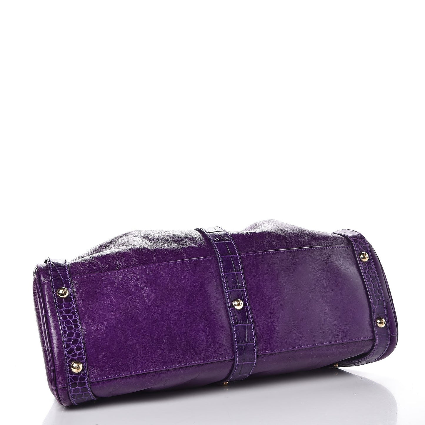 Lambskin Crocodile Embossed Medium Magic Bag Viola