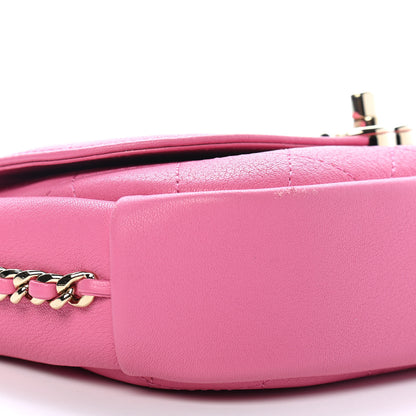 Chanel Goatskin Stitched Casual Trip Single Flap Pink 8 of 10