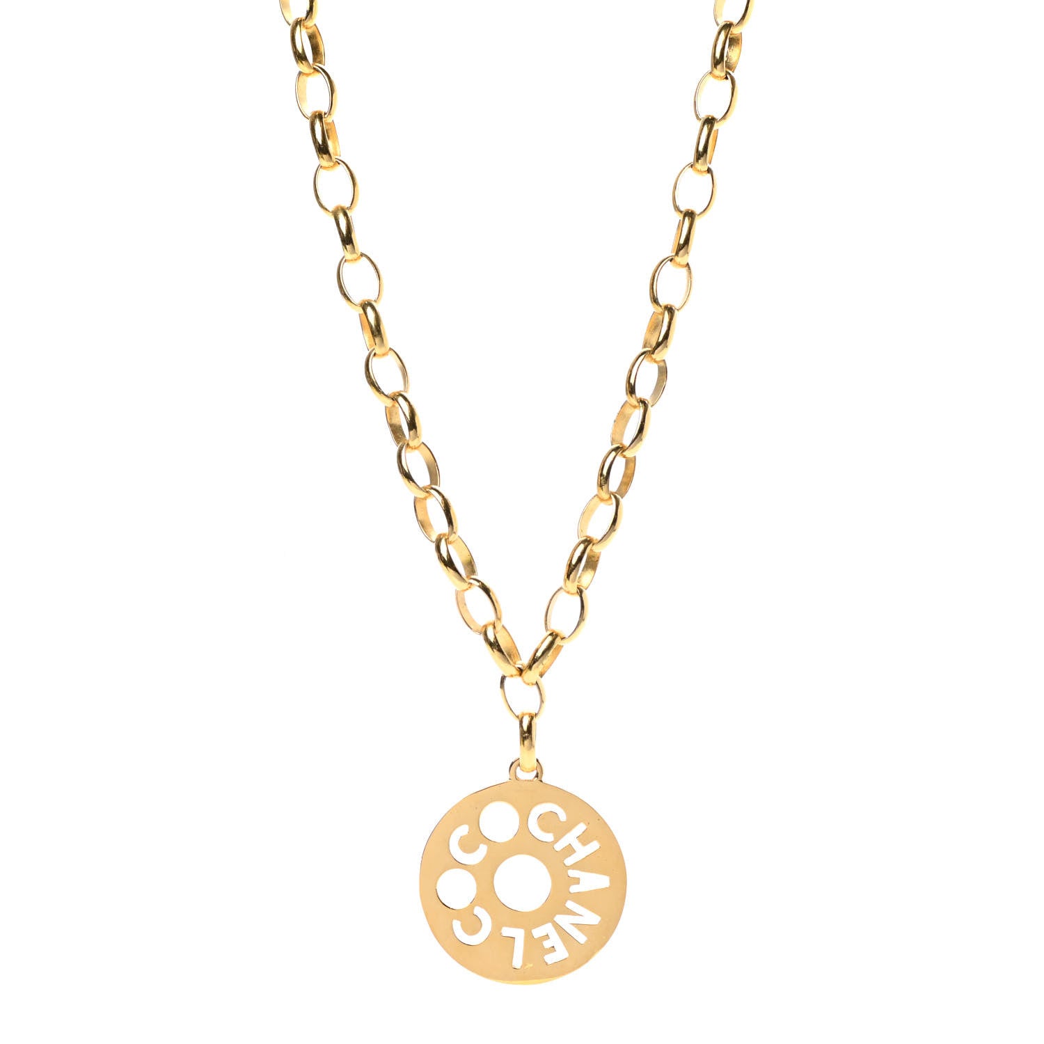Chanel Oversized Coco Chanel Pendant Necklace Gold 1 of 7