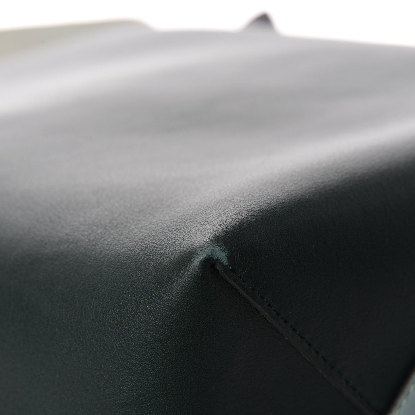 Shiny Smooth Calfskin Small Twisted Cabas Jade Forest
