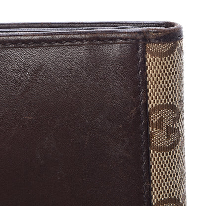Gucci Monogram Calfskin Ladies Web Continental Wallet Beige Ebony Cocoa 6 of 9