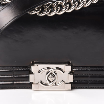Chanel Glazed Calfskin Small Boy Flap Black 12 of 12
