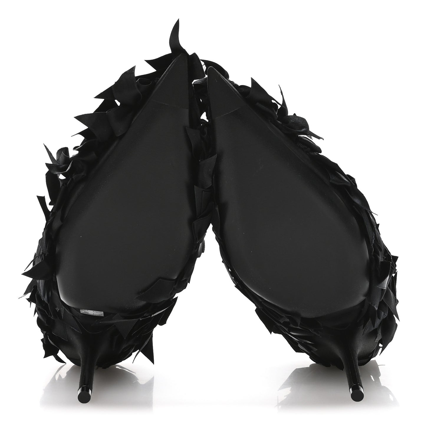 Satin Pointed Marie A Bows All Over 110mm Pumps 35 Black