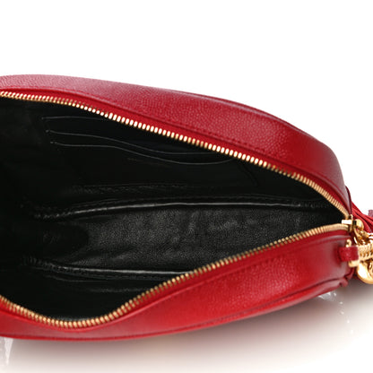 Saint Laurent Grain De Poudre Matelasse Monogram Mini Lou Camera Bag Eros Red 5 of 10