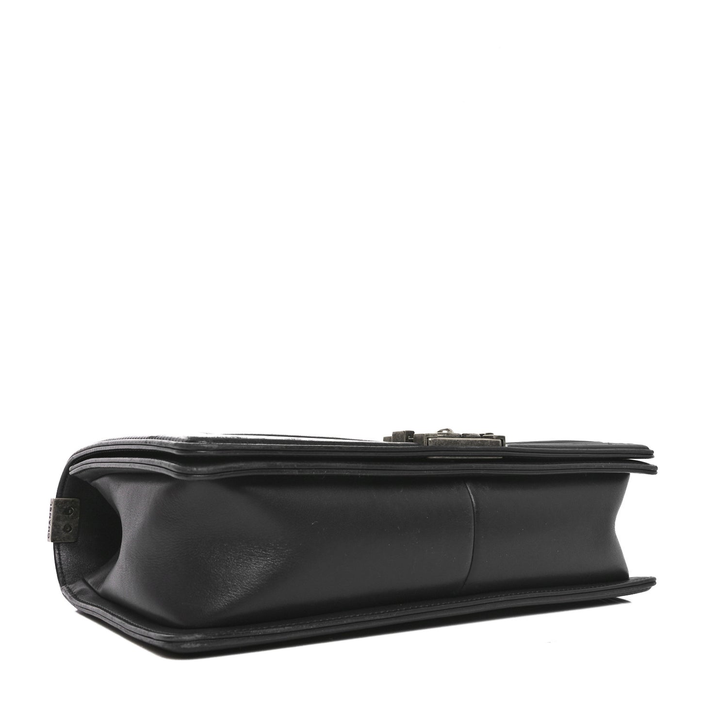 Lambskin Chevron Quilted New Medium Boy Flap Dark Navy Blue