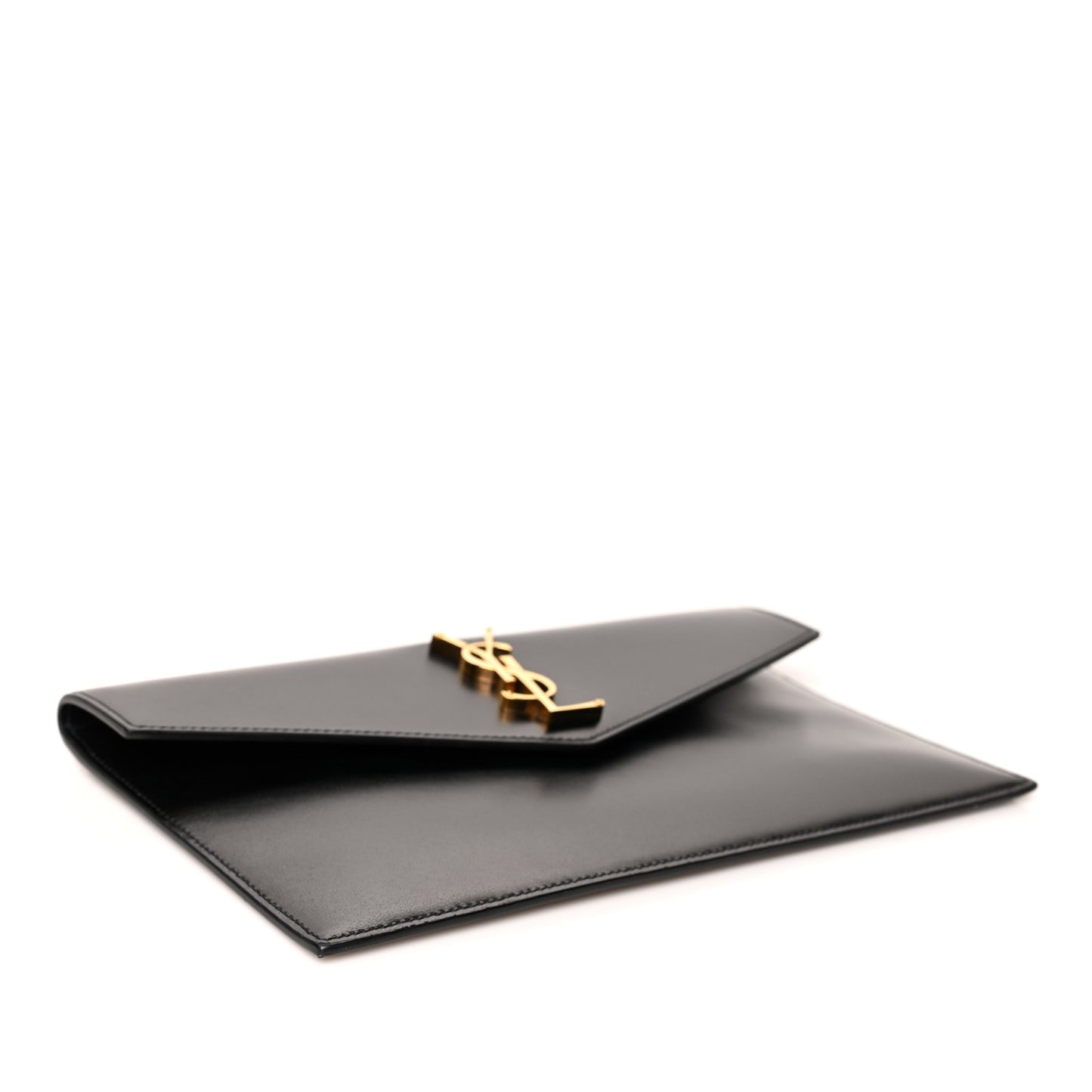 Smooth Shiny Calfskin Monogram Uptown Pouch Black