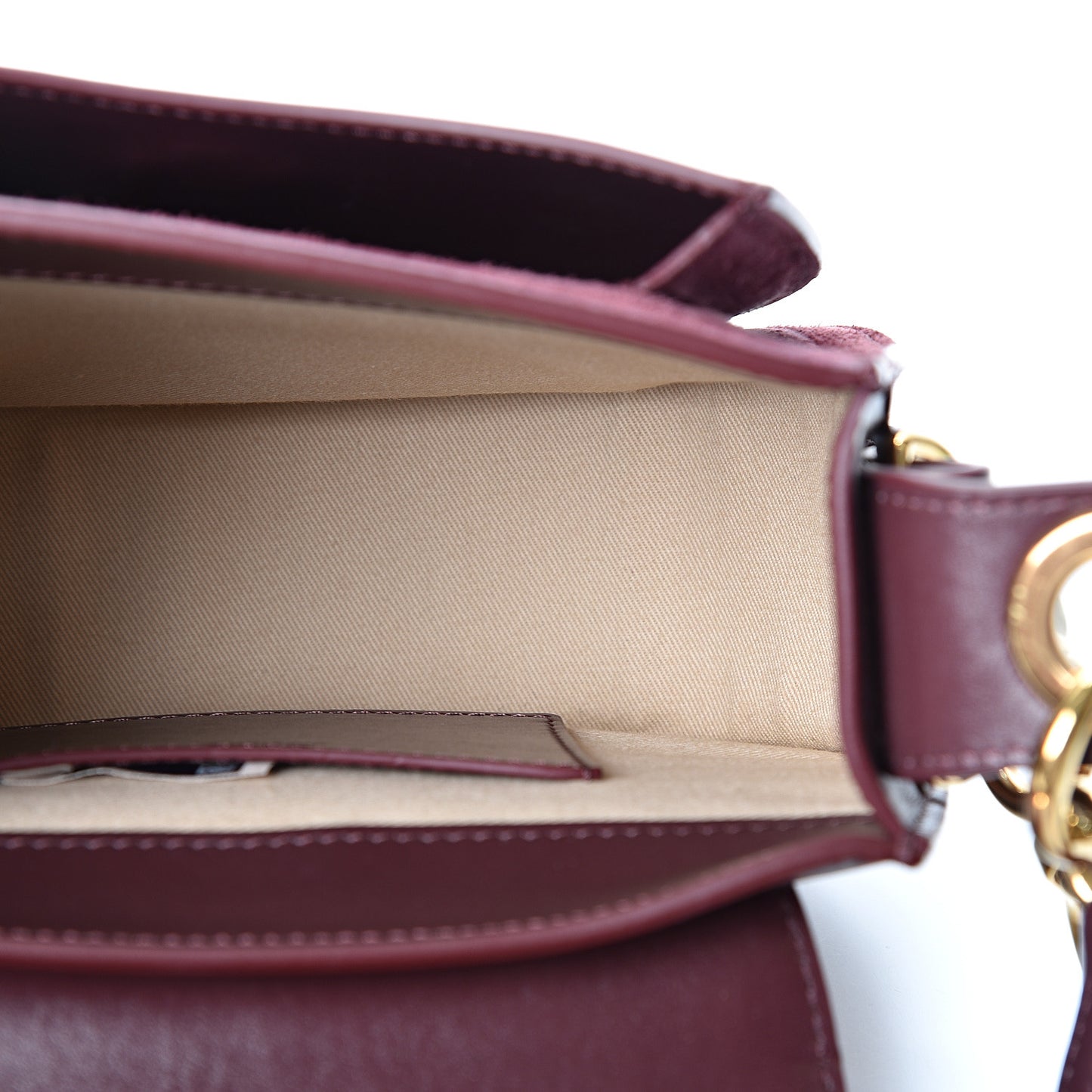 Calfskin Small Tess Bag Burnt Brown